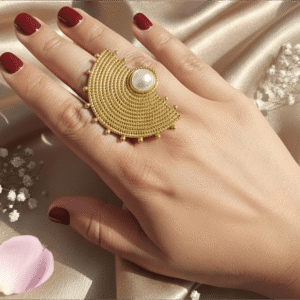 Pearl Fan Ring Gold-plated