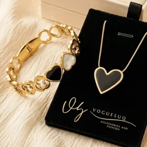 Midnight Heart Pendant & Soulmate Sparkle Bracelet Combo