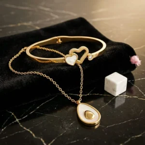 Sweethearts Gold Cuff & The Seedling Pendant